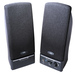 Ca-2012 2pc 2w Speakers W/ Cloth Grill & Headphone Jack Bl