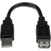 StarTech.com 6in USB 2.0 Extension Adapter Cable A to A - M/F - Type A Male USB - Type A Female USB