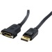 StarTech.com 3ft DisplayPort Panel Mount Cable - F/M - 1 x DisplayPort Male - 1 x DisplayPort Female - Black