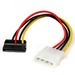 StarTech.com 6in 4 Pin Molex to Left Angle SATA Power Cable Adapter - 6" - LP4 - SATA