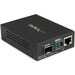 StarTech.com Gigabit Ethernet Fiber Media Converter with Open SFP Slot - Supports 10/100/1000 Networks - 1 Port(s) - 1 x Network (RJ-45) - Optical Fiber, Twisted Pai