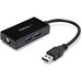 StarTech.com USB 3.0 to Gigabit Network Adapter with Built-In 2-Port USB Hub - USB 3.0 - 3 Port(s) - Twisted