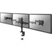 Newstar Tilt/Turn/Rotate Triple Desk Mount (clamp) for three 10-27" Monitor Screens, Height Adjustable - Black