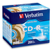 Verbatim CD-R 80min 700mb 52x LightScribe 20pk Slim Case