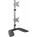 StarTech.com Vertical Dual Monitor Stand - For up to 27" VESA Monitors - Aluminum - Height Adjustable - Tilt - Swivel - Dual Monitor Mount for 2 Monitor Desk Setup -