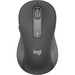 Logitech Signature M650 L Mouse - Bluetooth/Radio Frequency - USB - Optical - 5 Button(s) - 5 Programmable Button(s) - Graphite - Wireless - 2000 dpi - Scroll Wheel