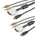 10ft 4in1 USB DVI Audio Microphone Kvm Switch Cable