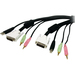 15ft Kvm Switch 4-In-1 Usb Dvi Cable W/ Audio & Microphone
