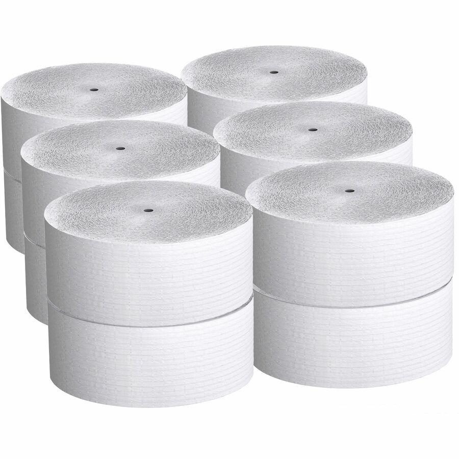 Gen Jumbo JRT Toilet Paper, 2-Ply, White, 9 in Diameter, 12 Rolls/Carton