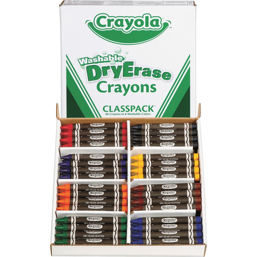 CYO985208 - Crayola Dry-erase Washable Crayons Classpack - Office