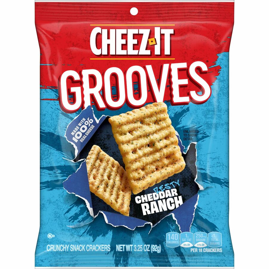 KEB93646 CheezIt Grooves® Zesty Cheddar Ranch Great Office Buys