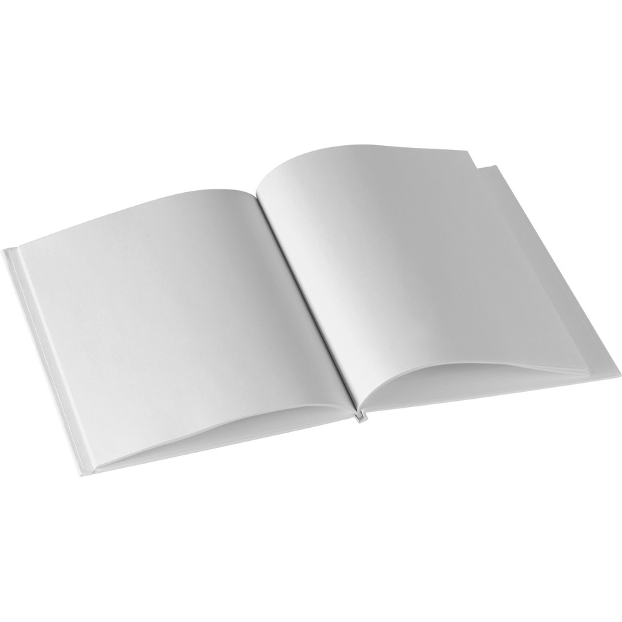 Ashley Hardcover Blank Book 6 x 8 Portrait, White, Pack of 12