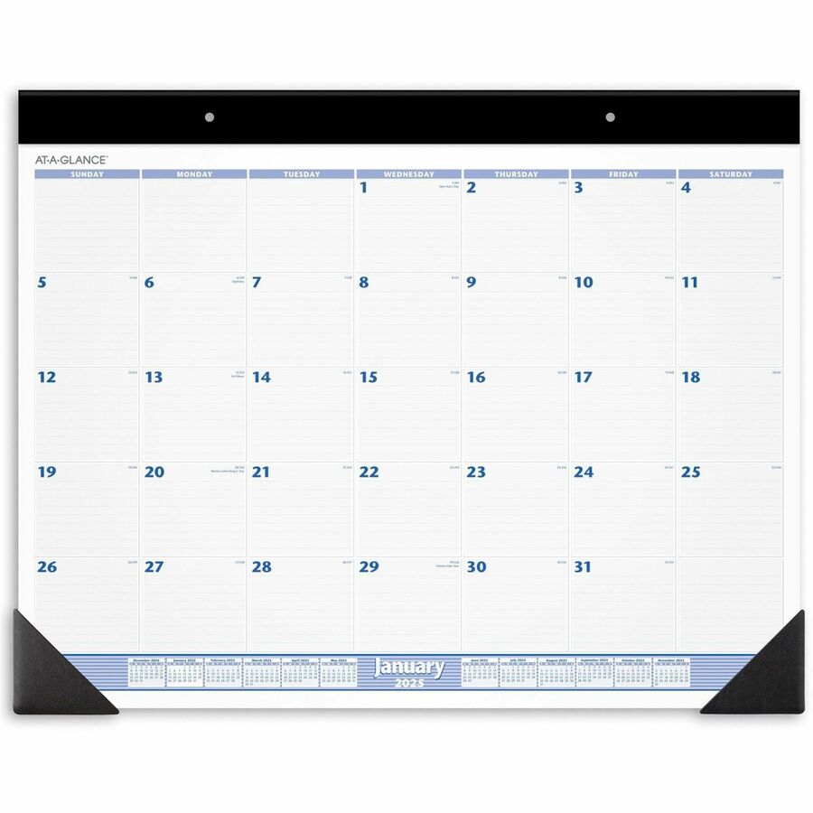 AtAGlance 12Months Desk Pad Calendar Yuletide Office Solutions