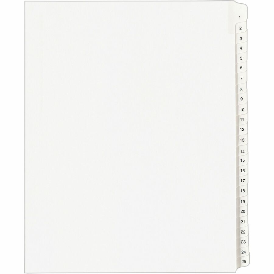 Avery Side Tab Collated Legal Index Dividers AVE01701