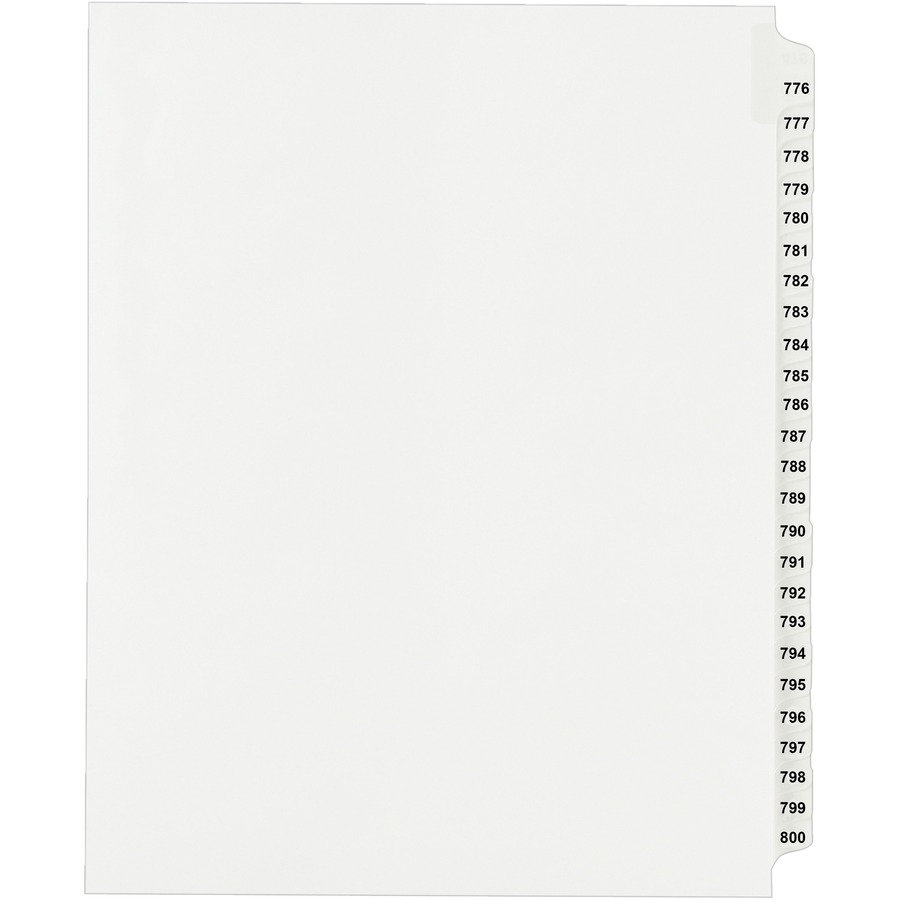 Avery Side Tab Collated Legal Index Divider