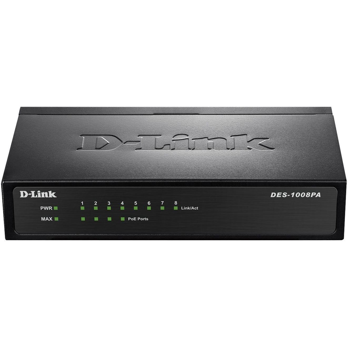 NETWORK, 8-PT 10/100 POE SWITCH