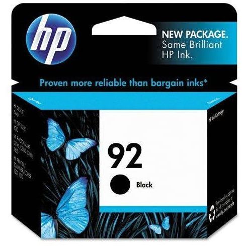 INK, HP 92 BLACK PRINT CARTRIDGE