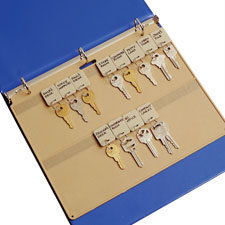 MMF 201-5022-03 Key Panel, 22 Key Capacity, 11-1/2'' x 1/4'' x 9'', Beige Plastic