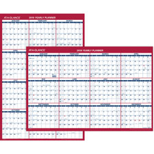 Wall Calendar,2-Sided,Horz/Vert,Mtly Blocks,24