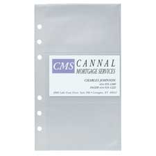 Sparco 01738 Busn Card File Refills, Vinyl, 5-1/2'' x 7-5/8'', 36-Card Cap, CL