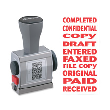 Shachihata 81041 Pre-Inked Phrase Stamp, 3/16'' x 1-1/2'', Red