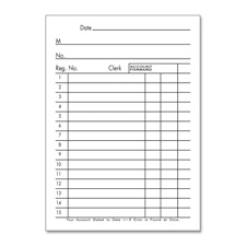 SPR 01899 Sparco Carbonized-Back Sales Book SPR01899