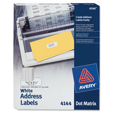 Dot Matrix Printer Labels,3 Across, 2-1/2
