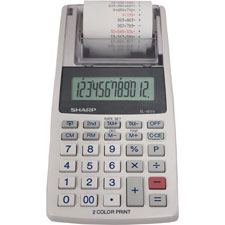 SHR EL1611PA Sharp 12-Dgt Handheld Printing/Display Calculator SHREL1611PA