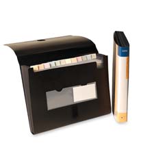Expanding File, Letter Size, 13 Pocket, Black