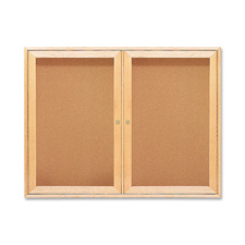 Cork Boards, 1 Door, 2'x3', Oak Frame