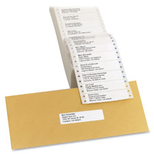 Pin Fed Labels, 1 Across, 3-1/2
