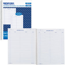 RED 50111 Rediform Incoming/Outgoing Call Register Book RED50111