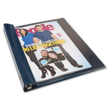 ANG120D Anglers Company Ltd. Magazine/Catalog Binder,9-1/2"x11-1/4",Navy Blue Spine/ClearCOVER,MAGAZINE,11.25"HI,CL