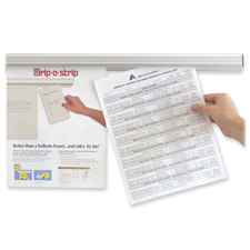 AVT01025 Advantus Corp. Grip-A-Strip Display Rail, 12"L, SatinRAIL,DSPLY,GRIP-A-STRIP,12"