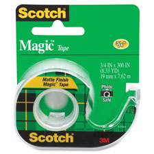 MMM 122 3M Scotch Magic Transparent Tape w/Dispenser MMM122