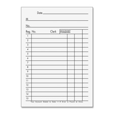 SPR 01900 Sparco Single Carbon Sales Book SPR01900