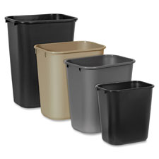 RCP 295600BK Rubbermaid Standard Series Wastebaskets RCP295600BK