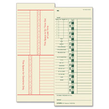 TOP 1257 Tops Numbered Days/Full Payroll Time Cards  TOP1257