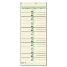 TOP 1290 Tops Job Cards Time Cards TOP1290