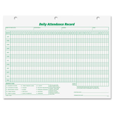 TOP 3284 Tops Daily Attendance Record Forms TOP3284