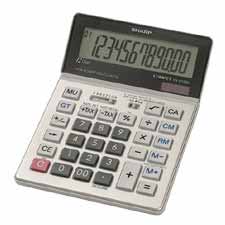 SHR VX2128V Sharp 12-Digit Dual Power Desktop Calculator SHRVX2128V
