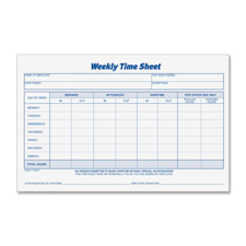 TOP 30071 Tops Weekly Timesheet Form TOP30071