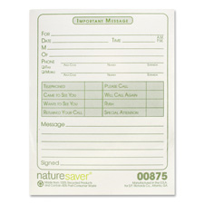 NAT 00875 Nature Saver Recycled While You Were Out Pads NAT00875