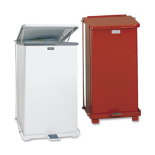 RCP ST12EPLRD Rubbermaid Defenders Steel Step Cans RCPST12EPLRD