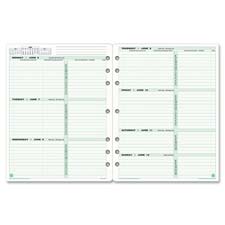 DTM16005 Day-timer Calendar Set, Jan.-Dec., 2 PPW, Folio Size, 8-1/2"x11"REF,2PPW,JAN-DEC,8.5X11