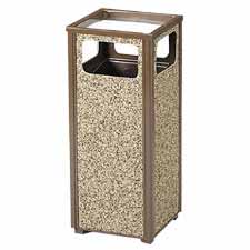 Rubbermaid Commercial Products R12SU201PL Sand Urn Litter Receptacle, 12 Gallon, 13-1/2''Sqx32''H, Brown