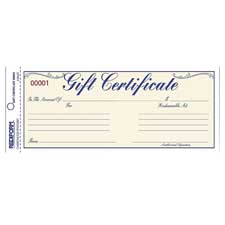 RED 98002 Rediform Gift Certificates w/ Envelopes RED98002