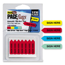 RTG 72020 Redi-Tag Sign Here Mini Arrows RTG72020