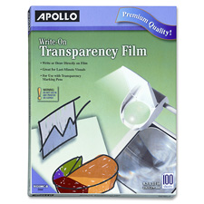 APO WO100CB Apollo Write-On Transparency Film APOWO100CB