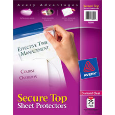 AVE 76000 Avery Secure Top-Load Sheet Protectors AVE76000